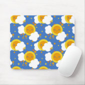 Falln Kawaii Moon, Sterne, Sonnenschein Mousepad (Mit Mouse)