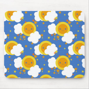 Falln Kawaii Moon, Sterne, Sonnenschein Mousepad