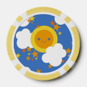 Falln Kawaii Moon, Sterne, Sonnenschein Pokerchips (Rückseite)
