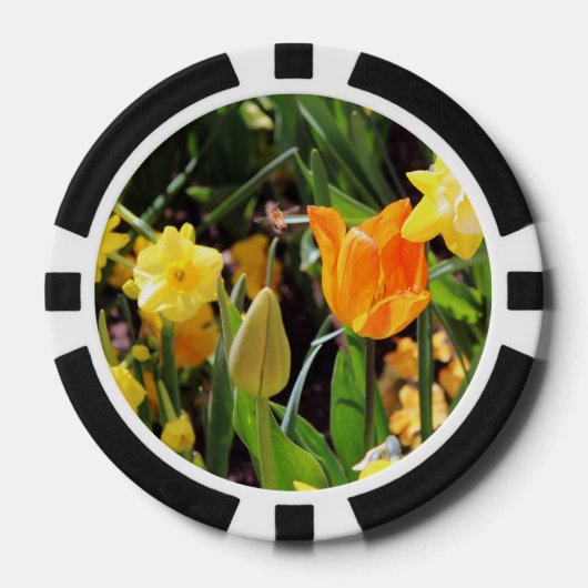 Falln Kleine Biene im Flug Pokerchips (Vorderseite)