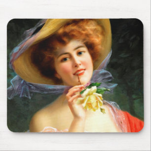 Falln Lady in Red Mousepad