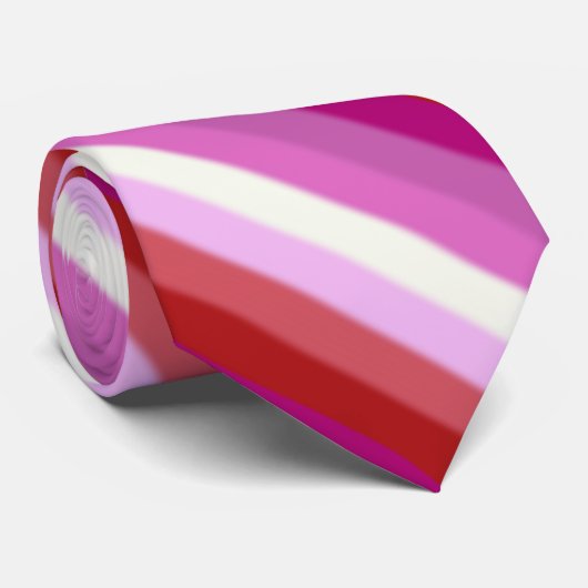 Falln lesbische Stolz-Flagge Krawatte (Gerollt)