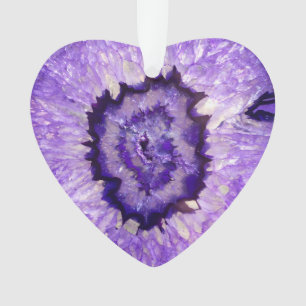 Falln lila Achat Geode Ornament