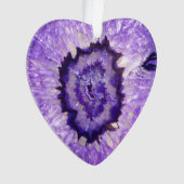 Falln lila Achat Geode Ornament (Vorderseite)