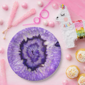 Falln lila Achat Geode Pappteller (Party)