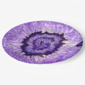 Falln lila Achat Geode Pappteller (Schrägansicht)
