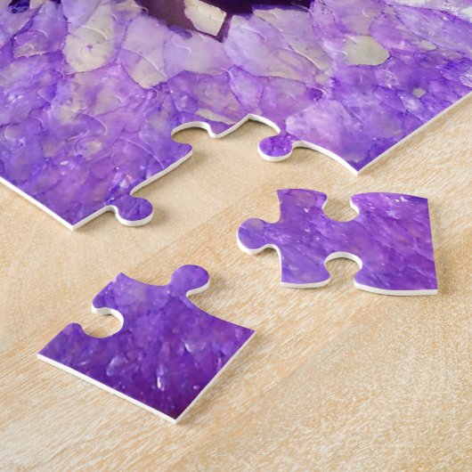Falln lila Achat Geode Puzzle (Seite)