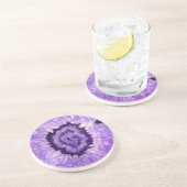 Falln lila Achat Geode Sandstein Untersetzer (Seite)