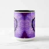 Falln lila Achat Geode Zweifarbige Tasse (Mittel)