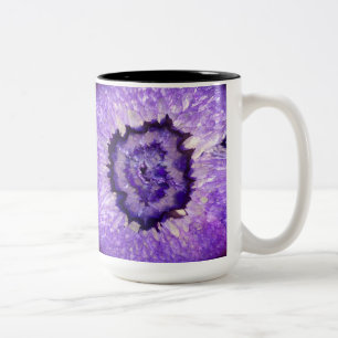 Falln lila Achat Geode Zweifarbige Tasse