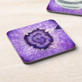 Falln Lila Agate Geode Getränkeuntersetzer (Linke Seite)