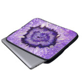 Falln Lila Agate Geode Laptopschutzhülle (Vorne Knopf)