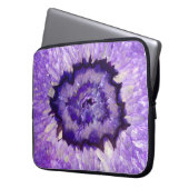 Falln Lila Agate Geode Laptopschutzhülle (Vorderseite Links)