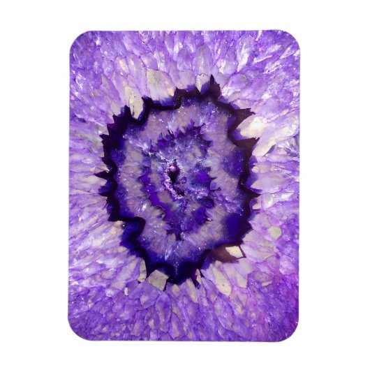 Falln Lila Agate Geode Magnet (Vertikal)