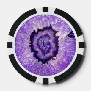 Falln Lila Agate Geode Pokerchips