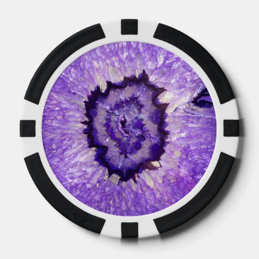 Falln Lila Agate Geode Pokerchips (Vorderseite)