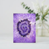 Falln Lila Agate Geode Postkarte (Stehend Vorderseite)