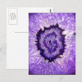 Falln Lila Agate Geode Postkarte (Vorne/Hinten)