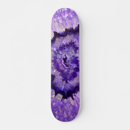 Falln Lila Agate Geode Skateboard (Vorne)