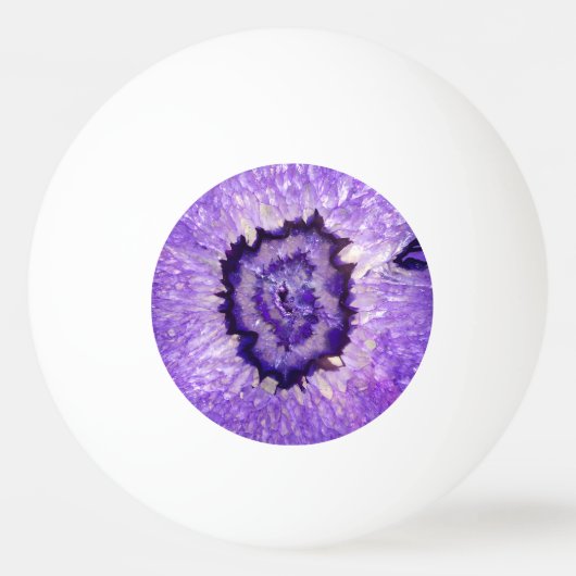 Falln Lila Agate Geode Tischtennisball (Vorderseite)