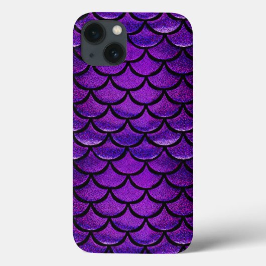 Falln Lila & Blue Mermaid Scales Case-Mate iPhone Hülle (Rückseite)