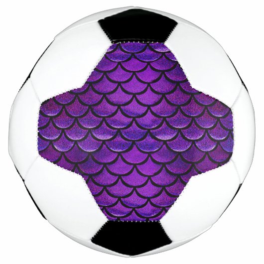 Falln Lila & Blue Mermaid Scales Fußball (Vorderseite)