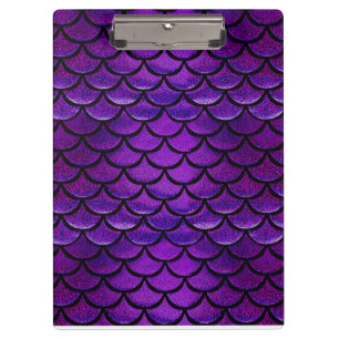Falln Lila & Blue Mermaid Scales Klemmbrett