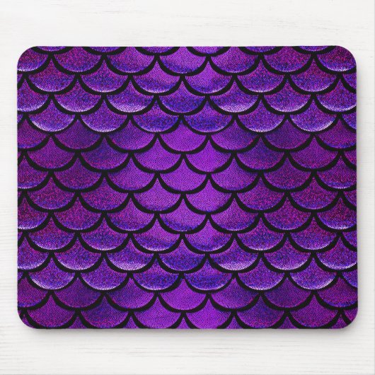 Falln Lila & Blue Mermaid Scales Mousepad (Vorne)