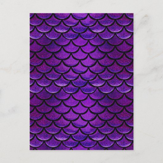 Falln Lila & Blue Mermaid Scales Postkarte (Vorderseite)