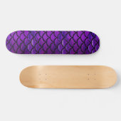 Falln Lila & Blue Mermaid Scales Skateboard (Horizontal)