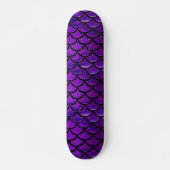 Falln Lila & Blue Mermaid Scales Skateboard (Vorne)