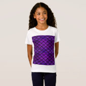 Falln Lila & Blue Mermaid Scales T-Shirt (Vorne ganz)
