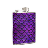 Falln lila u. blaue Meerjungfrau-Skalen Flachmann (Rechts)