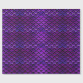 Falln lila u. blaue Meerjungfrau-Skalen Geschenkpapier (Flach)