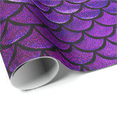 Falln lila u. blaue Meerjungfrau-Skalen Geschenkpapier (Rolleneckpunkt)