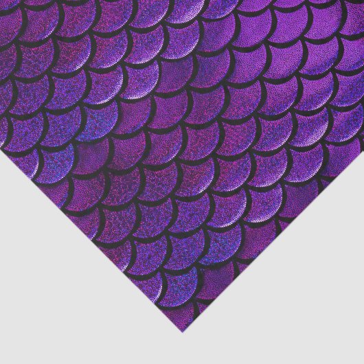 Falln lila u. blaue Meerjungfrau-Skalen Seidenpapier (Ausschnitt)