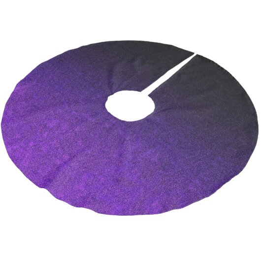 Falln lila u. schwarze Glitzer-Steigung Polyester Weihnachtsbaumdecke (Schrägansicht)