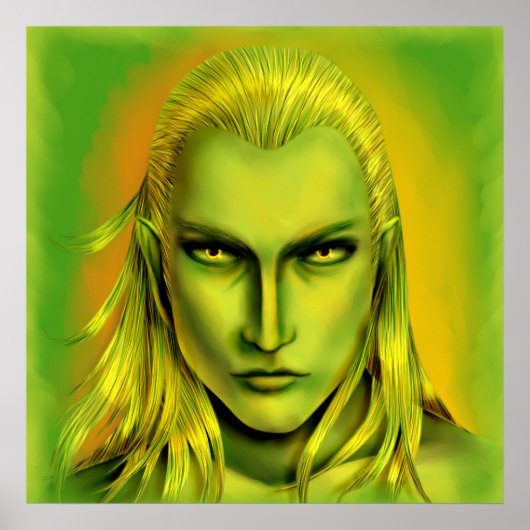 Falln Male Forest Elf Poster (Vorne)