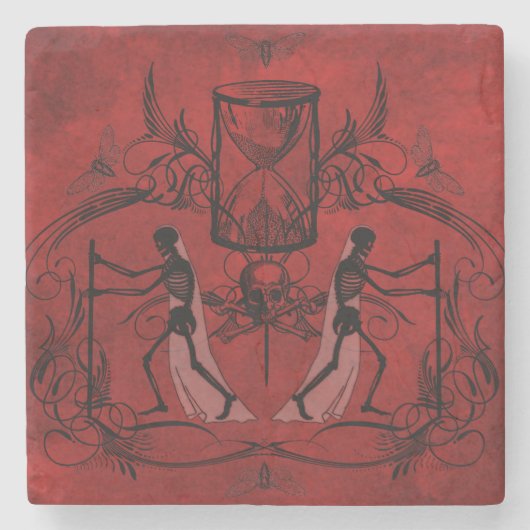 Falln Memento Mori Steinuntersetzer (Vorderseite)