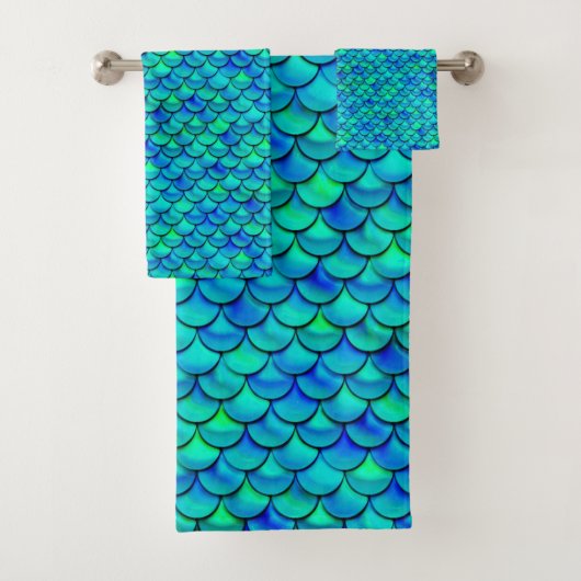 Falln Mermaid Scales Badhandtuch Set (Insitu)