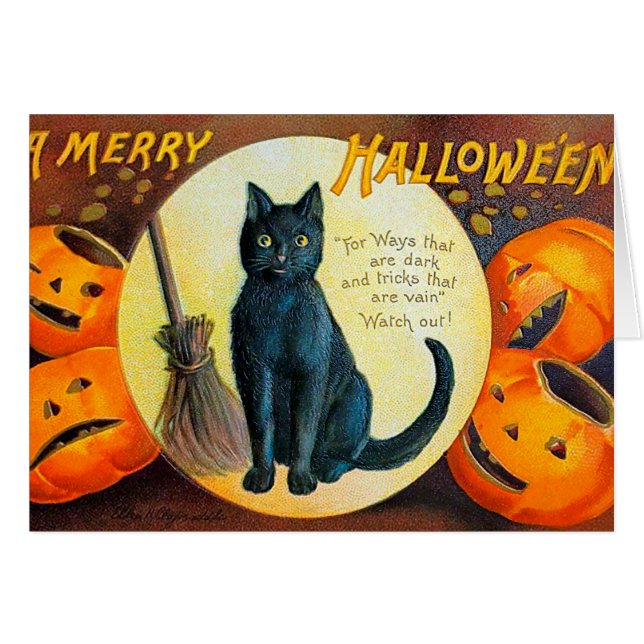 Falln Merry Halloween Cat (Vorderseite (Horizontal))