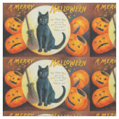Falln Merry Halloween Cat Stoff (Nahaufnahme)