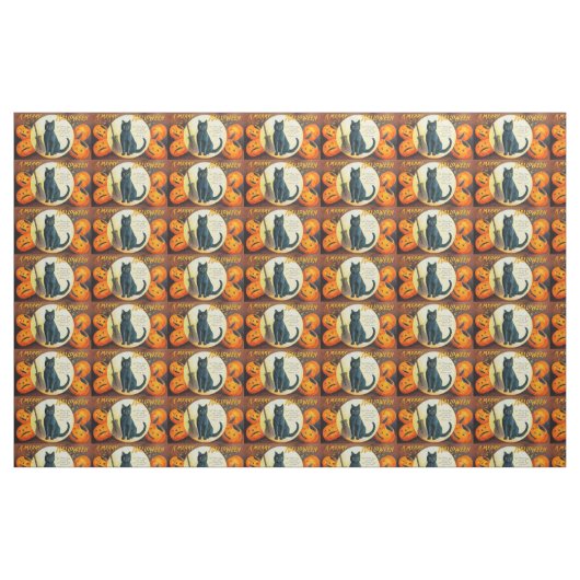 Falln Merry Halloween Cat Stoff (Fat Quarter (45,7 x 55,9 cm))