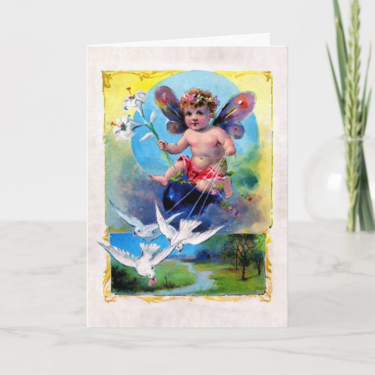 Falln Oaster Fairy Feiertagskarte (Vorderseite)