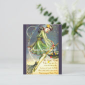 Falln Oaster Hexe Feiertagskarte (Stehend Vorderseite)