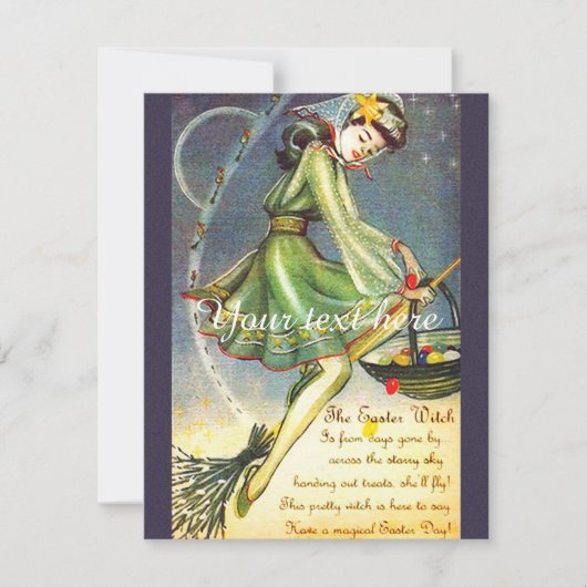 Falln Oaster Hexe Feiertagskarte (Vorderseite)