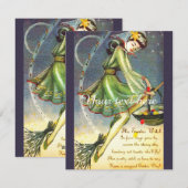 Falln Oaster Hexe Feiertagskarte (Vorne/Hinten)