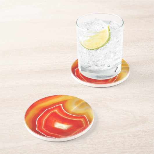 Falln Orange Agate Getränkeuntersetzer (Seite)