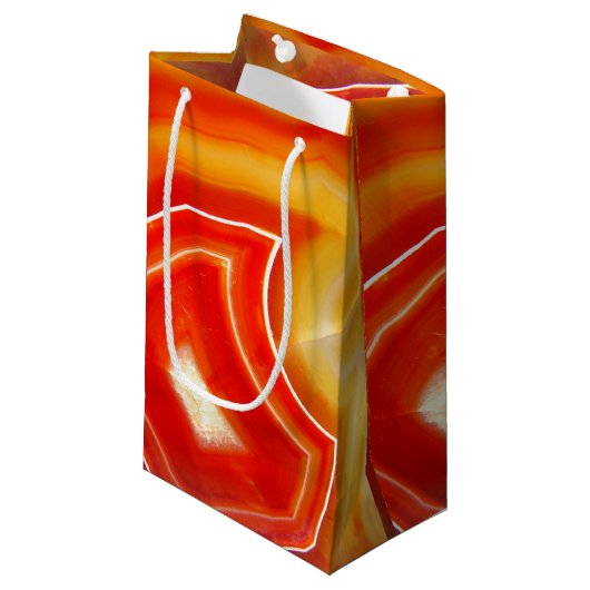Falln Orange Agate Kleine Geschenktüte (Vorderseite Schrägansicht)
