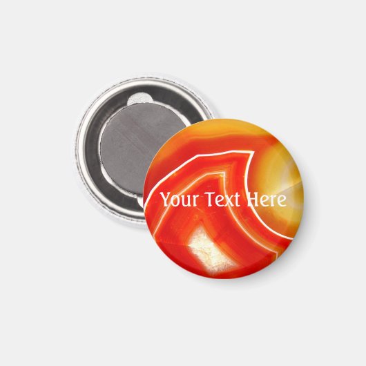Falln Orange Agate Magnet (Vorderseite/Rückseite)